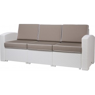 Magnolia Resin Wicker Modular Hospitality Sofa with Cushions